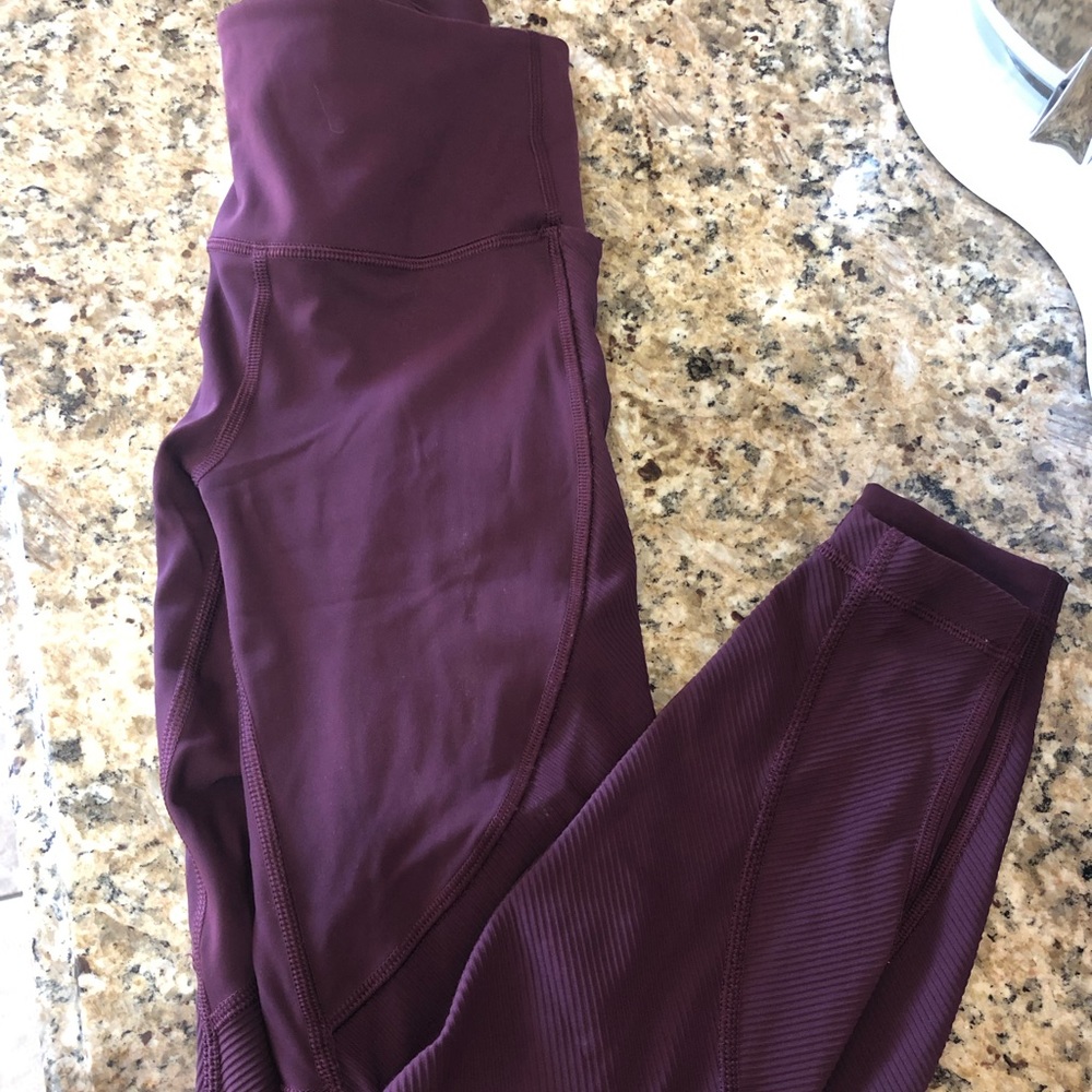 Maroon Lululemon Leggings